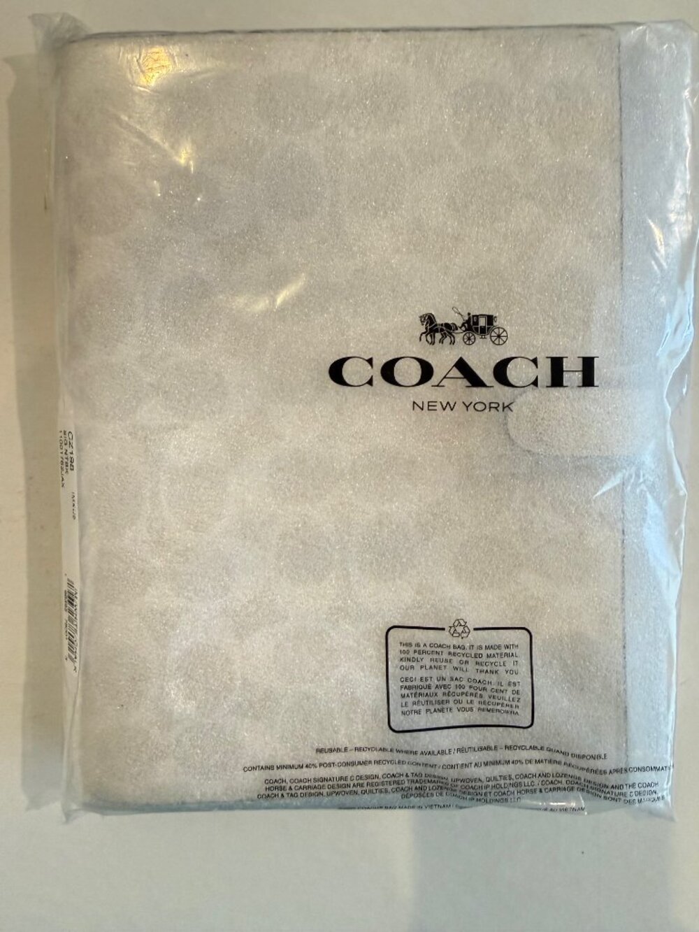 Coach Notebook In Signature Canvas, chalk white, lined pages, refillable - Picture 5 of 6